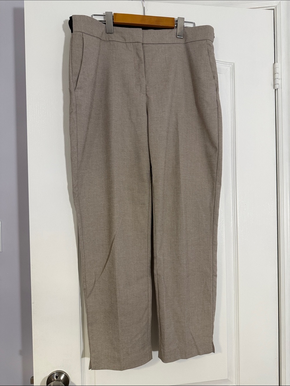 ZARA Beige Ankle Length Tailored Dress Pants Cropped Trousers XL